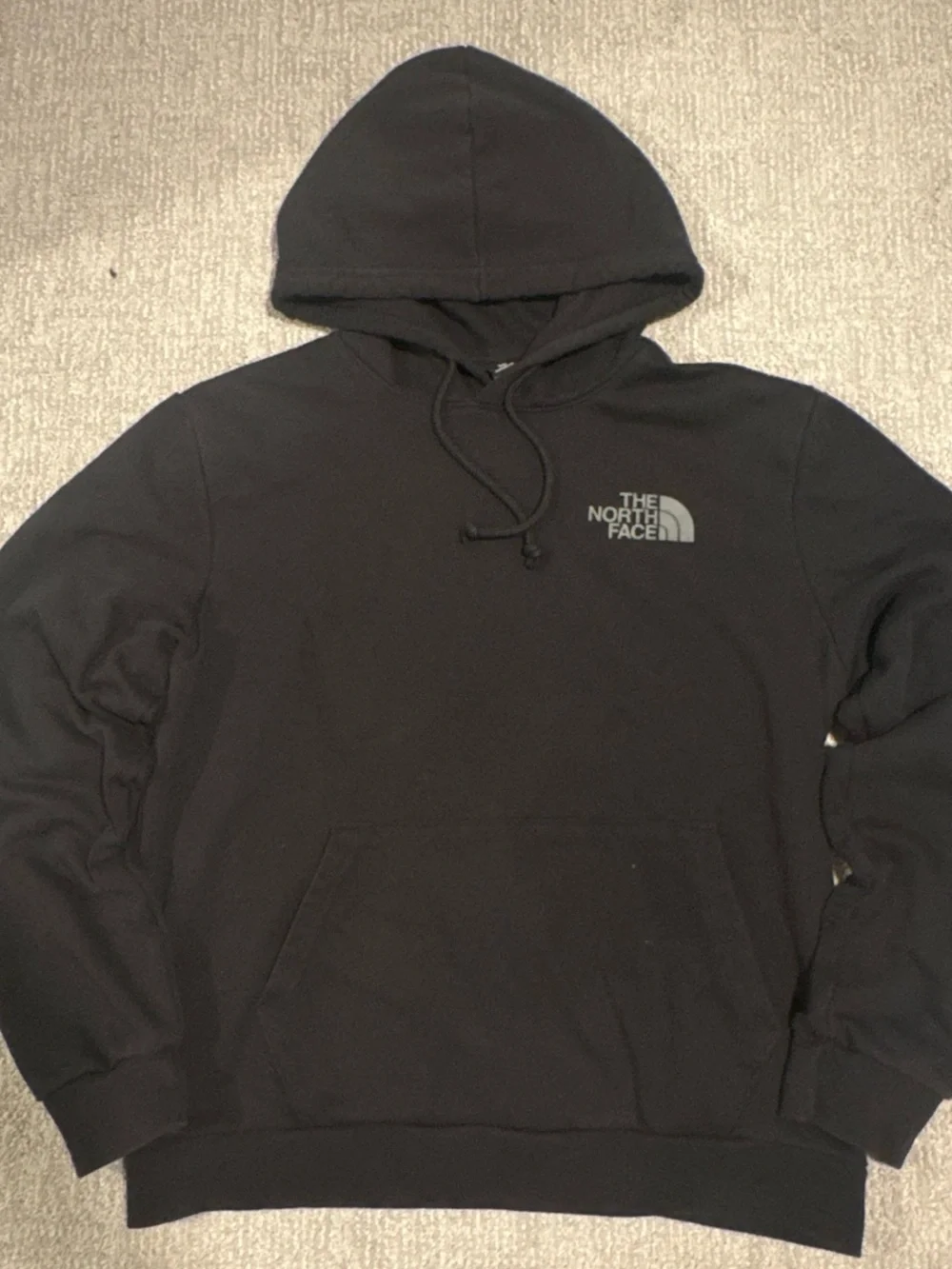 The North Face Men's Black Hoodie with Chest Logo